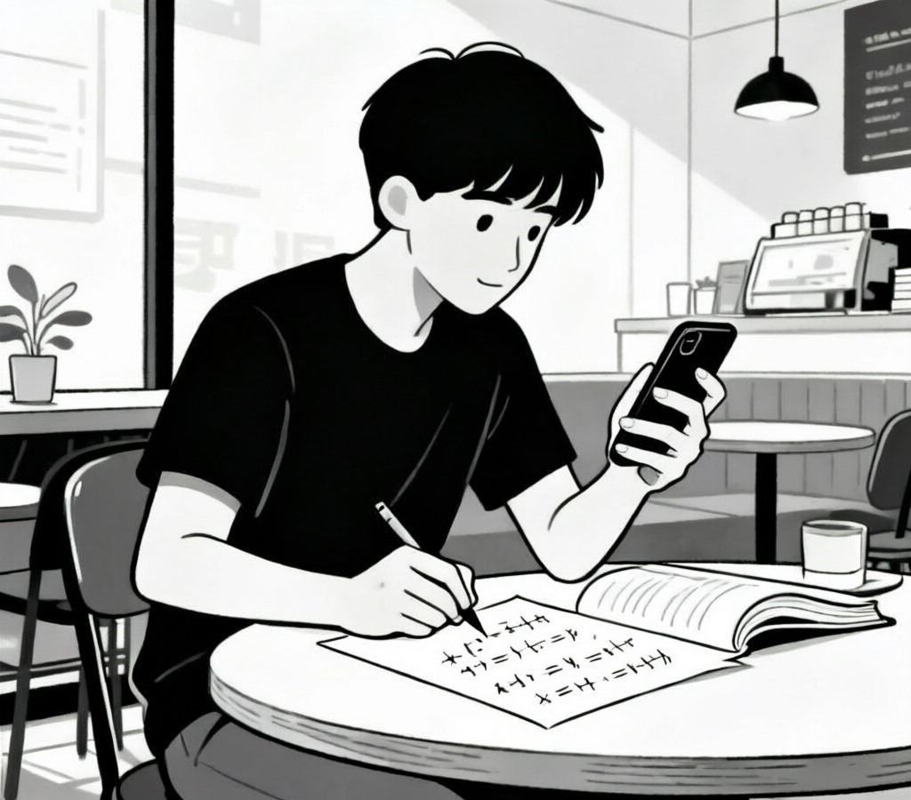 一部手机和草稿纸，随时随地学习